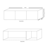 Floating White Tv Media Unit 150cm